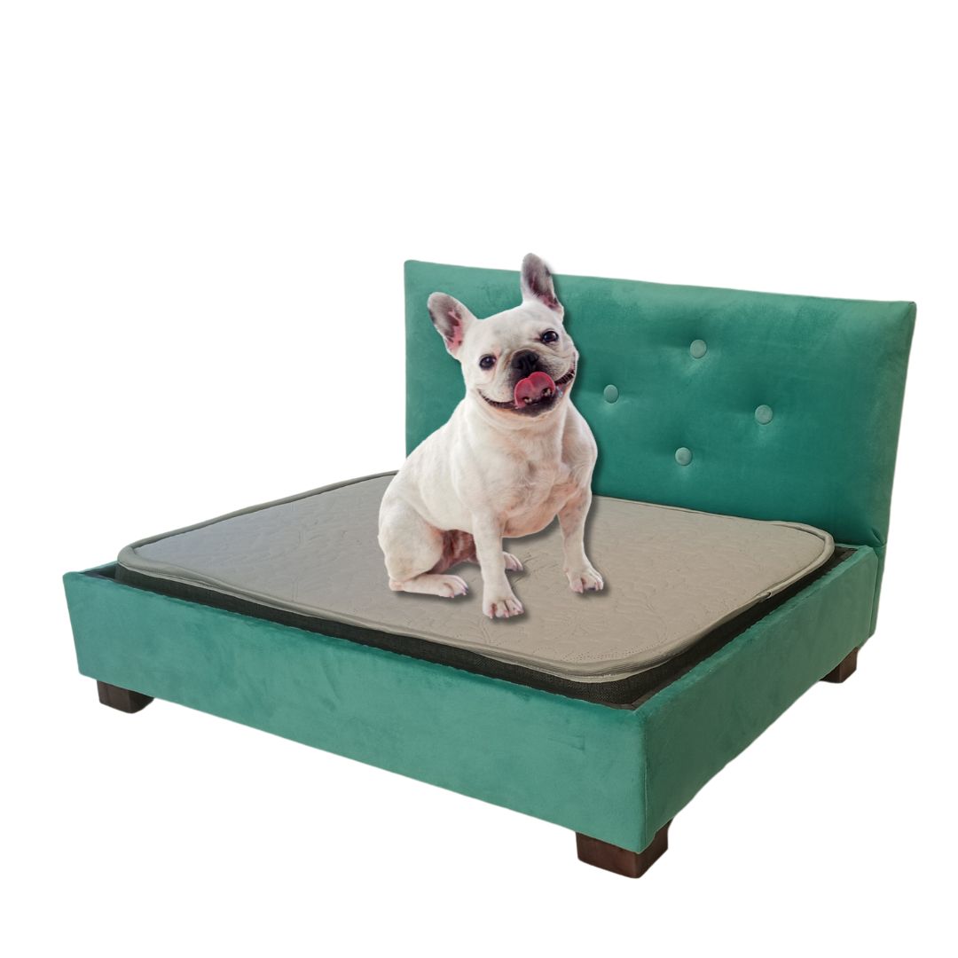 Cama 60x80 felpa turquesa Botoné