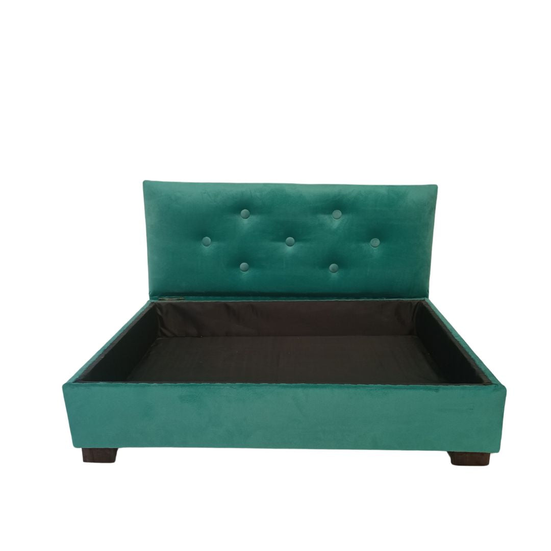 Cama 60x80 felpa turquesa Botoné